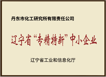 遼寧省專精特新中小企業(yè)